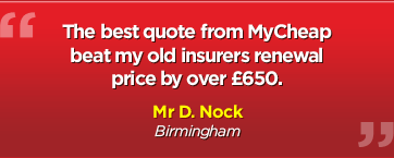 Mr D. Nock Testimonial for My Cheap Car Insurance